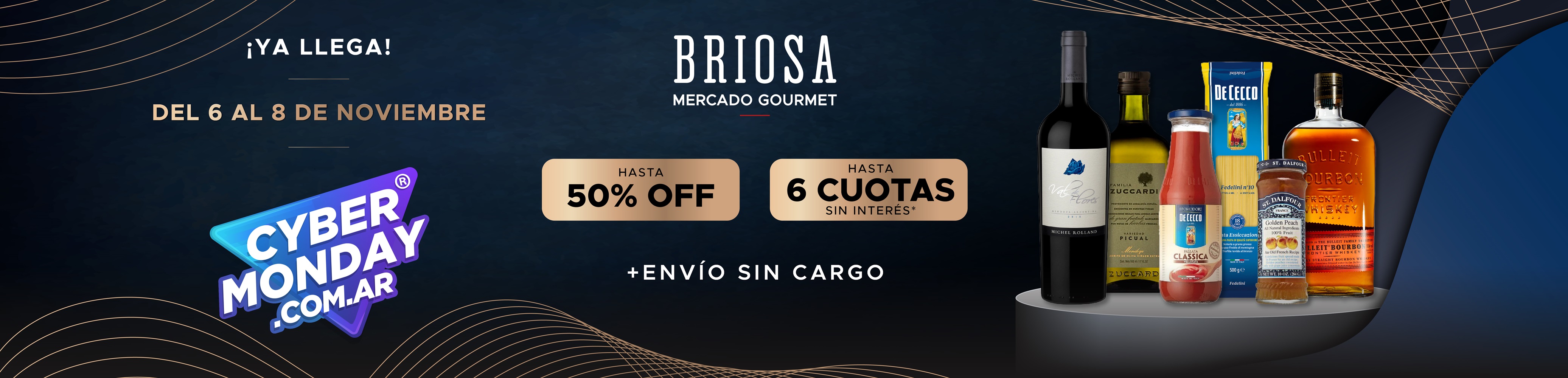 Header Cybermonday Briosa - Mercado Gourmet